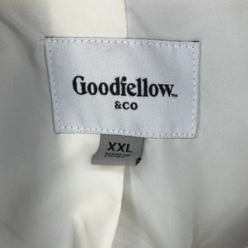 Goodfellow & Co Cream Sherpa Jacket with Navy Blue Pocket unisex XXL